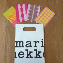 マリメッコポストカードセット ショップ袋1枚付き