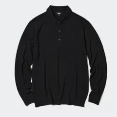 UNIQLO ユニクロ / エクストラファインメリノニットポロシャツ (長袖)