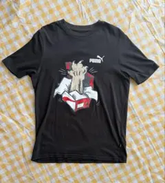 PUMA プーマ Tシャツ ブラック グラフィック メンズ　Mのサムネイル