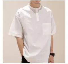 無印良品　ヘンリーネック半袖Tシャツ