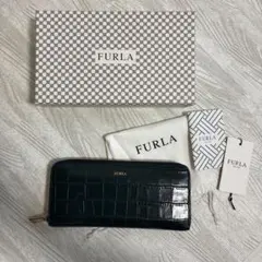 美品⭐︎FURLA NERO ネロ ターンロック 長財布 ブラック ゴールド金具 