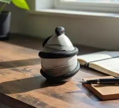 ジェスモナイト製 蛇の小物入れ【B級品/現品限り/詳細必読】