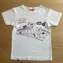 OJICO 猫と電車のTシャツのサムネイル