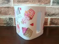 デコバージュ　ロールペーパーケース 　リメイク　I Love カップケーキ