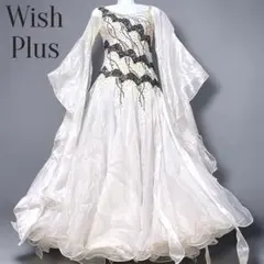 Wish Plus 高級 社交ダンス 衣装 モダンドレス スタンダード 白