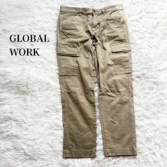 グローバルワーク カーゴストレートパンツ マルチポケット ミリタリー カジュアル