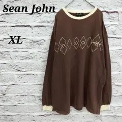 ショーンジョン 【XL】 長袖Tシャツ ロンT　バイカラー コットン