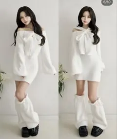 フーディーオフショルニットミニワンピース Darich ダーリッチ