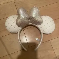 カチューシャ フリー ミニー 白 スパンコール