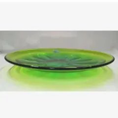 新品　津軽びいどろ 大皿 ガラスプレート　前菜皿　サラダ皿 23cmのサムネイル