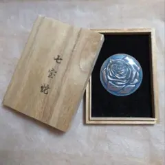 七宝焼　薔薇　ローズ　ブローチ　ヴィンテージ