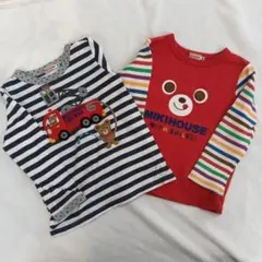 ミキハウス　ダブルビー　くま　ホットビスケッツ　長袖　ロンＴ　カットソー