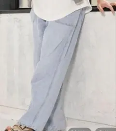 ベイフロー　コットンリンネガレージデニムパンツ