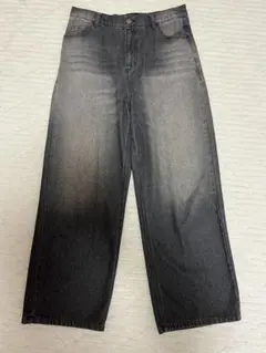 『最終値下げ』メンズ ブラック デニム ワイドパンツ Ｌサイズ