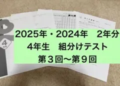 2026年最新】四谷大塚 組分けテスト 4年の人気アイテム - メルカリ