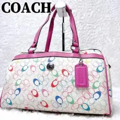 COACH Multicolor Signature Boston Bag