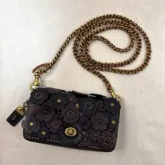 Coach ローグ25 2way ハンドバッグ ティーローズ ブラック 黒 - メルカリ