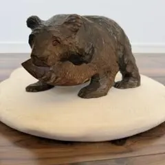 木製 木彫り 熊 彫刻作品 アンティーク