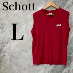 Schott ショット メンズ L レッド ロゴ長袖Tシャツ 美品 アメカジのサムネイル