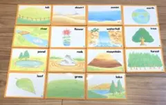 フラッシュカード　英語　自然　単語カード　子供　幼児
