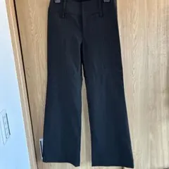 《美品》COMME CA ISM 黒地ストライプ　ストレートワイドパンツ