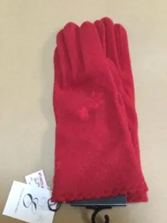 【新品】Elegance エレガンス 赤い素敵な手袋 レッド 雪柄
