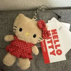 ローリーズファーム　Me% トイキーホルダー5 キティ 水玉 赤