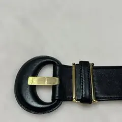 Yves Saint Laurent ブラックレザーベルト