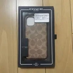 COACH純正新品未使用iPhone11ハートケース　ブラウン