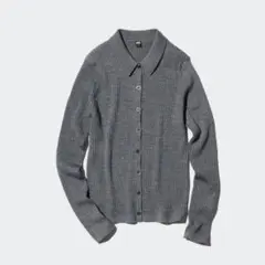 ユニクロ メリノリブポロカーディガン カーディガン