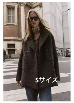 ZARAブークレダブルブレスト ミディ丈コートSサイズ