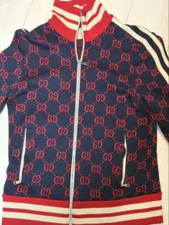 美品: GUCCI GGジャガード トラックジャケット ネイビーMサイズ - メルカリ