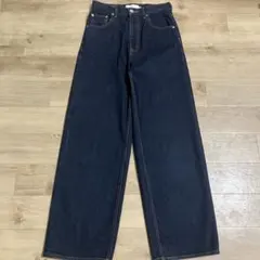 AZUL by moussy ワイドデニム ハイウエスト　M 濃紺　韓国風Y2Kのサムネイル