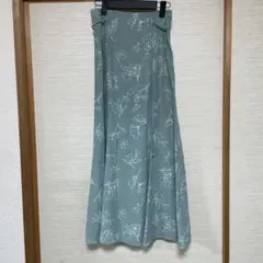 mysty woman 花柄ロングスカート グリーン