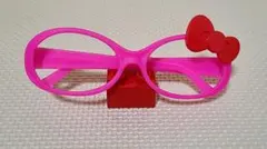 ハローキティ リボン付きピンク眼鏡