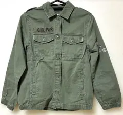 オリーブグリーンのミリタリージャケット 140cm