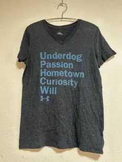 アンダーアーマー　Under Armour VネックTシャツ MD ダークグレー