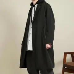 EMMA CLOTHES オーバーサイズ チェスターコート/ソフトレザー切替