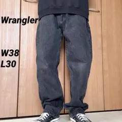 Wrangler/W38L30/ブラックデニム/ゆったり/ワイド/古着/696