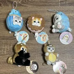 mofusand マスコット　5点セット　新品・タグ付き