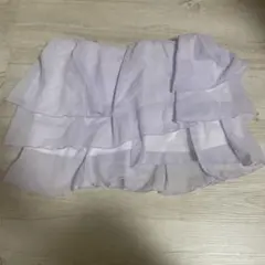 薄紫色フリルベアトップ