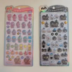 正規品　モンチッチ うるちゅるポップシール カラフル　モノトーン　セット