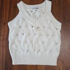 NOBLE ケーブルニットベスト