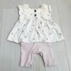 激安！バースデイ　ベビー　ロンパース　セットアップ　花柄　フリル　可愛い　80