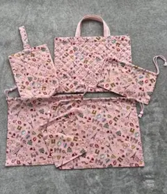 入園入学セット6点　レッスンバック　靴袋　体操服袋　箸箱入れ コップ袋