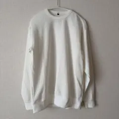 ＵＶカット乾きやすいワッフルクルーネック長袖Ｔシャツ(オフ白)Sサイズ