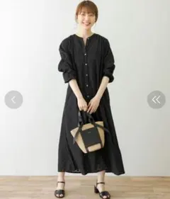 アーバンリサーチサニーレーベル　ドビーエアリーコットンギャザーワンピース