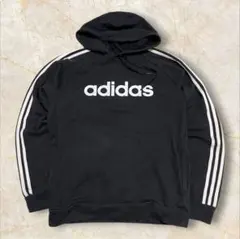い*ん様 アディダス 3本ライン センターロゴ スウェットパーカー プルオーバー
