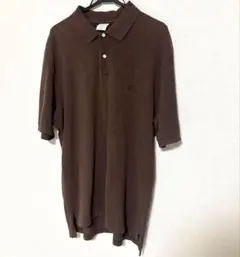 Brooks Brothers ブラウン コットンポロシャツ　メンズLサイズ