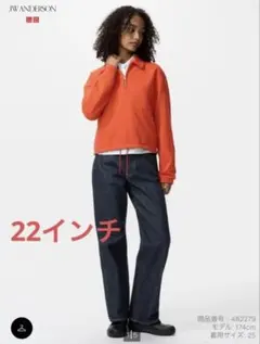 ユニクロJW ANDERSON ストレートデニム ネイビー 使用少　22